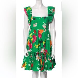 Cara Cara Floral Mini Dress - green, XS, rarely worn